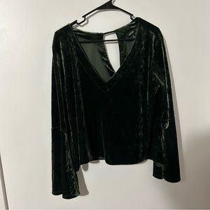 Velvety green top